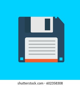 Vector Floppy Disk Illustration Flat Design