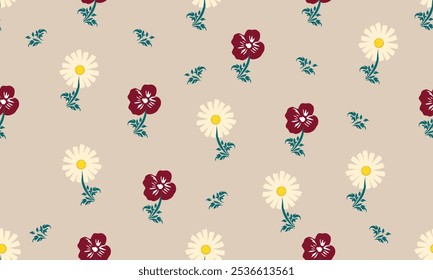 Vetor flora damáscara sem costura pattern.leaf padrão, folhas padrão, flor geométrica ilustração mão desenhado luz background.Designed para tecido,fashion,textiles,wallpaper,presente wrap.Botanical imprimir.