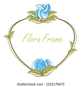 Vector of flora frame