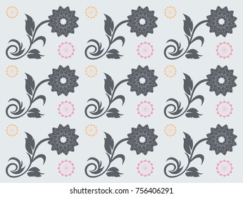 Vector Flora Pattern.
To use as a pattern tiled or as a background, easy to edit colors and scalable.