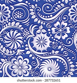 Vector Floral 3d Seamless Pattern for greeting cards, wallpapers, posters and print invitations. 
