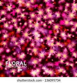 Vector floral abstract background. Editable creative illustration.