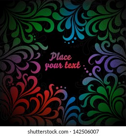 Vector floral abstract background pattern