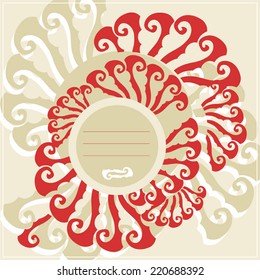 Vector floral abstract design. With place for your text