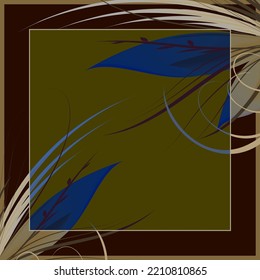 Vector floral abstract pattern for shawl, hijab, tablecloth design.