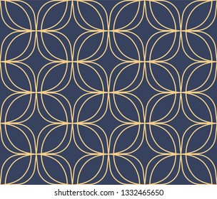 Vector floral abstract seamless pattern. Geometric classical background with leaves. Retro stylish texture.