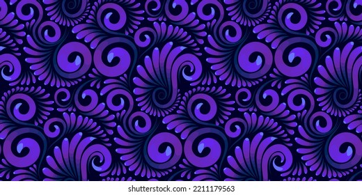 Vector floral abstract seamless pattern