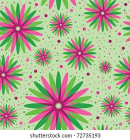 Vector Floral abstract seamless vector wallpaper