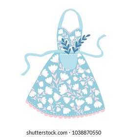 Vector floral apron illustration