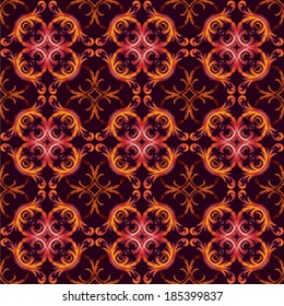 Vector floral arabesque seamless background
