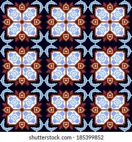 Vector floral arabesque seamless background