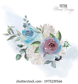 Vector Floral Arrangement for Greeting Card or Invitation Design.