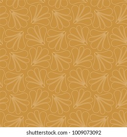 Vector Floral Art Nouveau Seamless Pattern. Geometric decorative leaves texture. Retro stylish background. 
