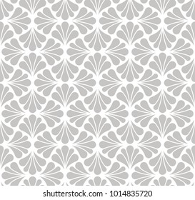 Vector Floral Art Nouveau Seamless Pattern. Geometric decorative leaves texture. Retro stylish background. 