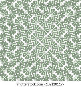 Vector Floral Art Nouveau Seamless Pattern. Geometric decorative leaves texture. Retro stylish background. 