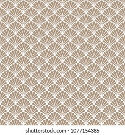 Vector Floral Art Nouveau Seamless Pattern. Geometric decorative leaves texture. Retro stylish background. 