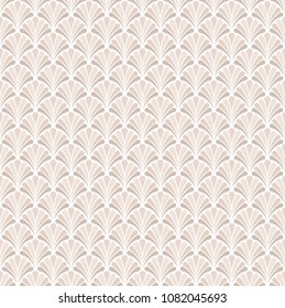 Vector Floral Art Nouveau Seamless Pattern. Geometric decorative leaves texture. Retro stylish background. 