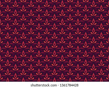 Vector Floral Art Nouveau Seamless Pattern. Geometric decorative leaves texture. Retro stylish background. 
