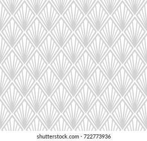 Vector Floral Art Nouveau Seamless Pattern. Geometric diamond decorative texture. Retro stylish background. 