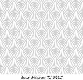 Vector Floral Art Nouveau Seamless Pattern. Geometric diamond decorative texture. Retro stylish background. 