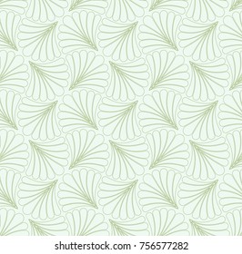 Vector Floral Art Nouveau Seamless Pattern. Geometric decorative leaves texture. Retro stylish background. 