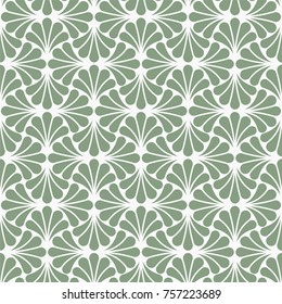 Vector Floral Art Nouveau Seamless Pattern. Geometric decorative leaves texture. Retro stylish background. 