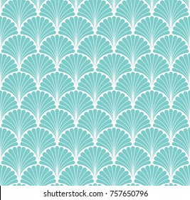 Vektor florale Art Nouveau Nahtlose Muster. Geometrisches dekoratives Laub Textur. Retro-stylischer Hintergrund.