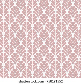 Vector Floral Art Nouveau Seamless Pattern. Geometric decorative leaves texture. Retro stylish background. 