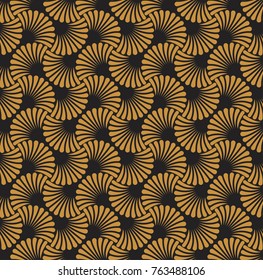 Vector Floral Art Nouveau Seamless Pattern. Geometric decorative leaves texture. Retro stylish background. 