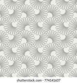 Vector Floral Art Nouveau Seamless Pattern. Geometric decorative leaves texture. Retro stylish background. 