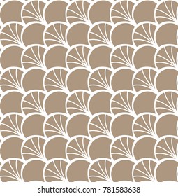 Vector Floral Art Nouveau Seamless Pattern. Geometric decorative leaves texture. Retro stylish background. 
