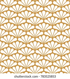 Vector Floral Art Nouveau Seamless Pattern. Geometric decorative leaves texture. Retro stylish background. 