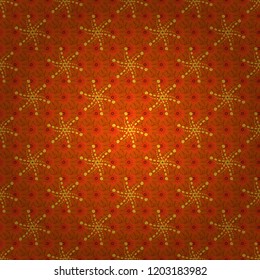 Vector floral art for textile, wallpaper, pattern fills, covers, surface, print, gift wrap. Seamless pattern in small cute flowers of lovely abstract elements in red, yellow and orange flowers.