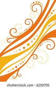 Vector, floral, autumnal, background Border