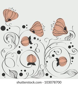 Vector floral background