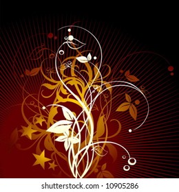 Vector floral background