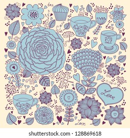 Vector floral background