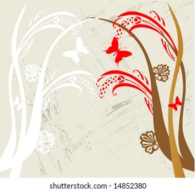 Vector floral background