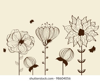 Vector floral background