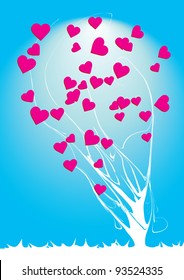 Vector floral background. Abstract creative tree.