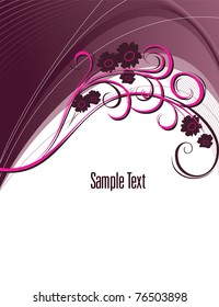 Vector Floral Background. Abstract Design.