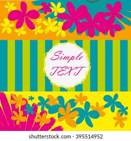 Vector floral background. Banner, card.