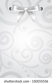 Vector floral background with bow