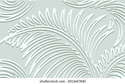 Vector floral background with brush lines