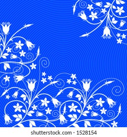 Vector floral background (campanula)