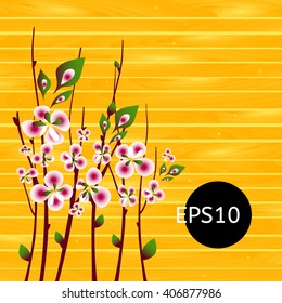 Vector floral background, card or invitation template