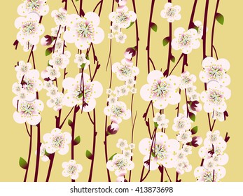 Vector floral background, card or invitation template