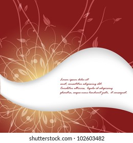 vector floral background with copy space. Eps10