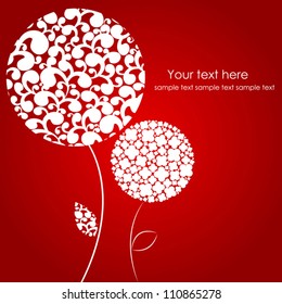 Vector floral background. Cute card with flower. Vector floral background. Beauty floral illustration. Greeting card. Birthday card.