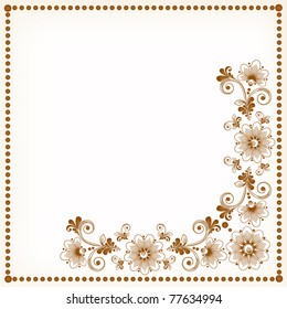 vector  floral  background with decorative flowers for design